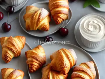 Air Fryer Cherry Cream Cheese Croissants