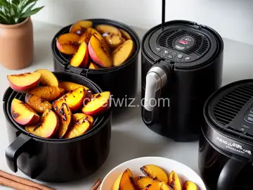 Air Fryer Grilled Peaches with Cinnamon