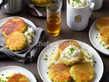 Air Fryer Loaded Mashed Potato Cakes