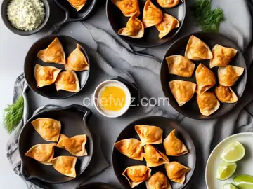 Air Fryer Smoked Salmon Wontons