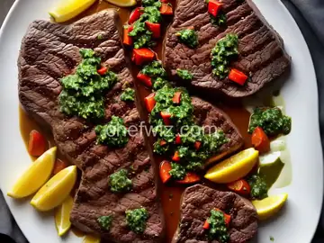 Argentinian Steak with Red Chimichurri