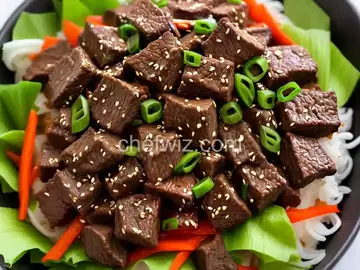 Asian Garlic Beef Cubes (Vietnamese Bo Luc Lac or Shaking Beef)