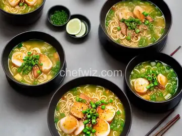 Authentic Japanese Scallop Soup with Ramen Noodles