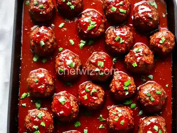 BBQ Glazed Homemade Meatballs