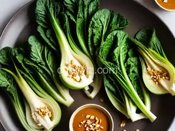 Baby Bok Choy with Thai Peanut Sauce