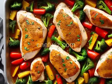 Baked Chicken Breasts and Vegetables