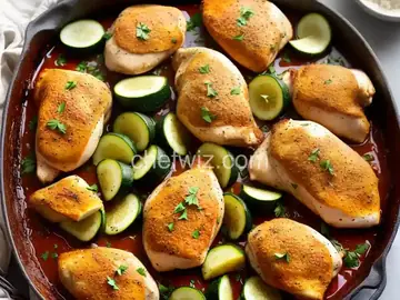 Baked Chicken and Zucchini
