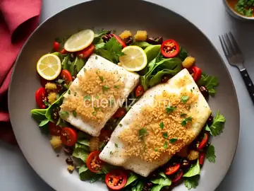 Baked Halibut with Crispy Panko