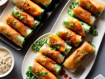 Baked Pork Spring Rolls