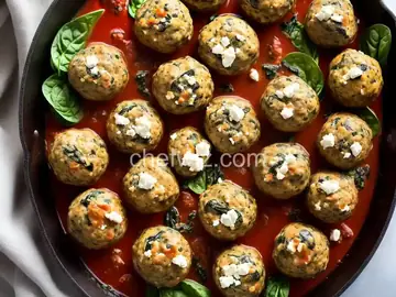 Baked Spinach, Feta, and Turkey Meatballs
