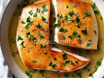 Baked Swordfish in a White Wine Sauce