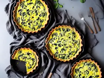 Belle and Chron's Spinach and Mushroom Quiche