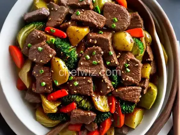 Black Pepper Beef and Cabbage Stir Fry