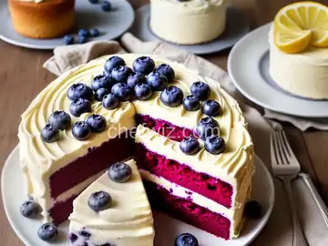 Blueberry Lemon Cake with Buttercream Frosting