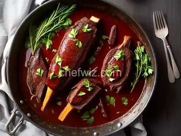 Braised Beef Shank with Wine and Tarragon