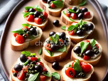 Caper Recipes: Bruschetta with Capers & Olives