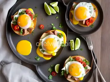 Carnitas Eggs Benedict with Chipotle Hollandaise