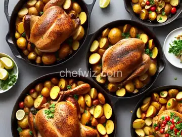 Cast Iron Roast Chicken and Potatoes