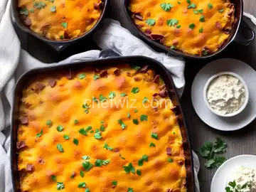 Cheesy Ham Potato Bake