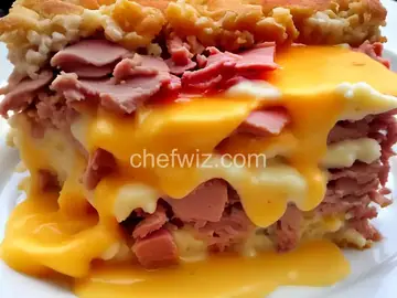 Cheesy Leftover Ham and Mashed Potato Casserole