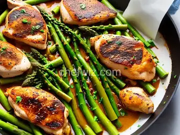 Chicken, Asparagus, and Mushroom Skillet