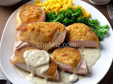 Chicken Cordon Bleu with Dijon Cream Sauce