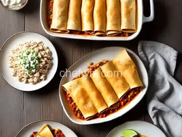 Chicken Enchiladas with Flour Tortillas