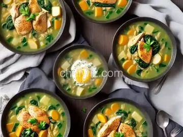 Chicken, Spinach, and Potato Soup