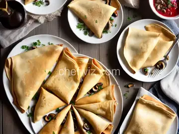 Chicken and Mushroom Crepes