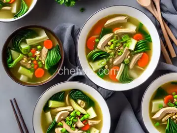 Chinese Chicken Soup with Bok Choy