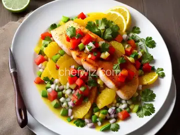 Citrus Swordfish with Citrus Salsa