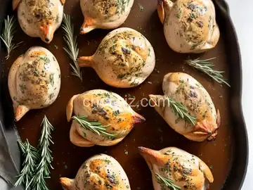 Cornish Game Hens with Garlic and Rosemary
