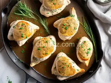 Cream Cheese, Garlic, and Chive Stuffed Chicken