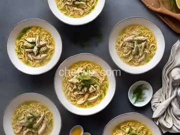 Creamy Chicken Ramen Soup with Dill