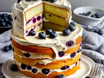Easy Lemon Blueberry Layer Cake