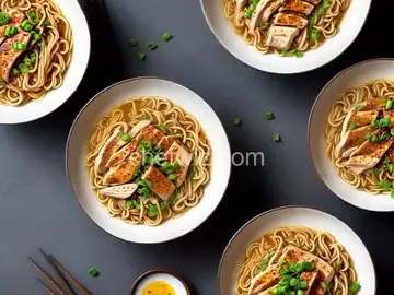 Easy Ramen with Chicken and Teriyaki Sauce