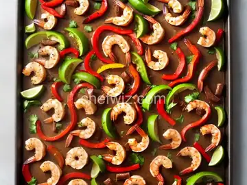 Easy Sheet Pan Shrimp Fajitas