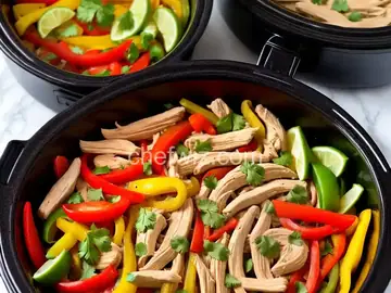Easy Slow Cooker Chicken Fajitas