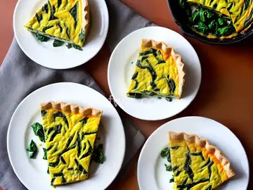 Eggless Tofu Spinach Quiche