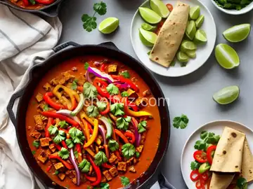 Fajita-Style Vegan Tofu Burrito