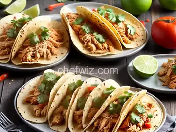 Fiesta Slow Cooker Shredded Chicken Tacos