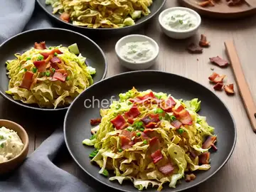Fried Cabbage with Bacon, Onion, and Garlic