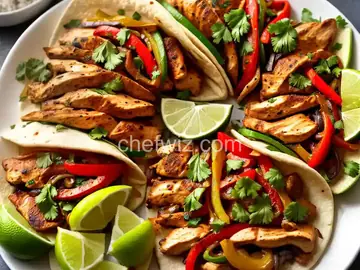Garlic Onion Chicken Fajitas with Lime