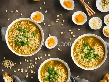 Golden Turmeric Noodle Miso Soup