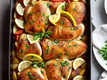 Greek Lemon Chicken and Potato Bake