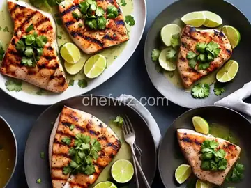 Grilled Swordfish Steaks with Cilantro-Lime Butter