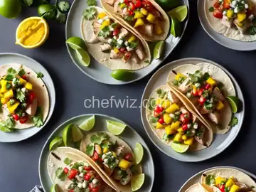 Grilled Swordfish Tacos with Tomatillo-Mango Salsa