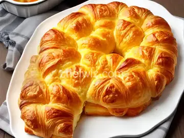 Ham and Cheese Croissant Casserole
