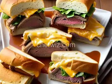 Hawaiian Roll Roast Beef and Cheese Sandwiches