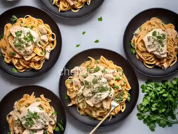 Healthy Creamy Chicken and Pasta